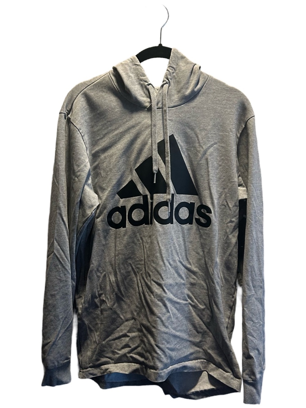 adidas Light Gray Pullover Hoodie with Logo
